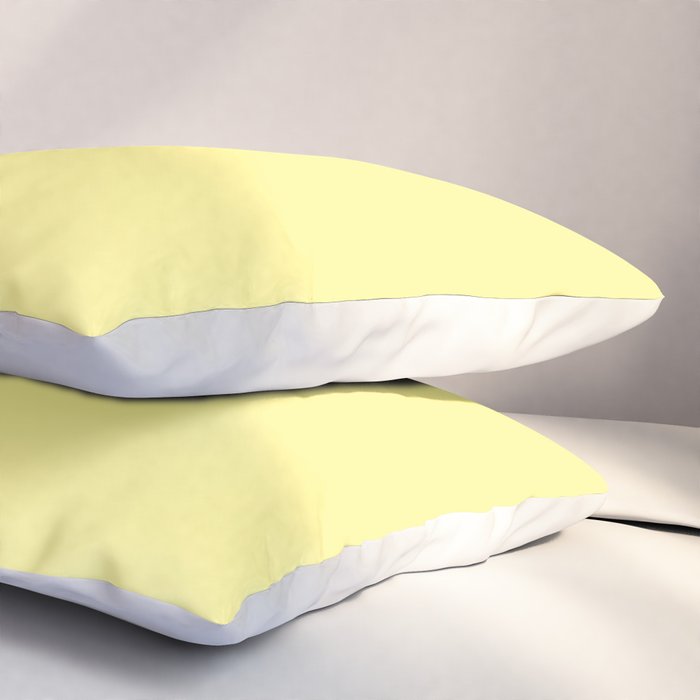 Simply Pastel Yellow Pillow Sham Gallery Image 3