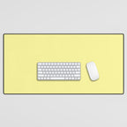 Simply Pastel Yellow Desk Mat Gallery Image 1