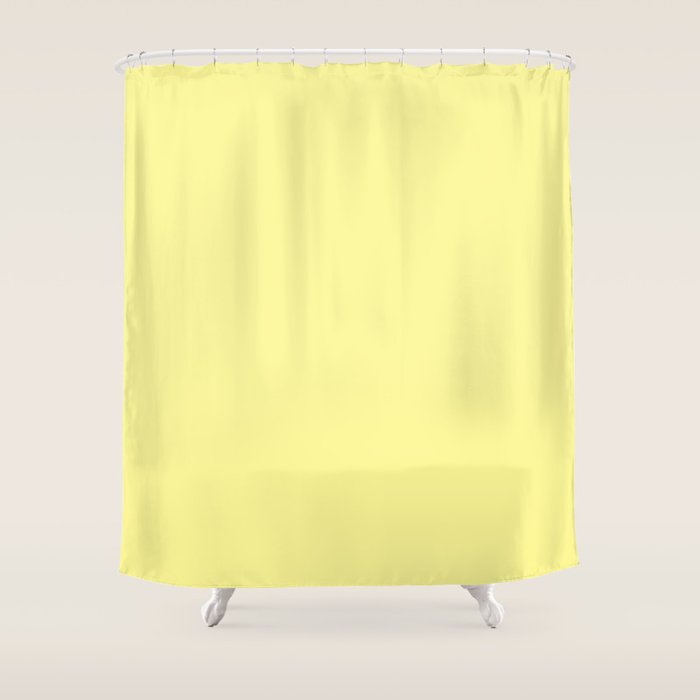 Simply Pastel Yellow Shower Curtain Gallery Image 1