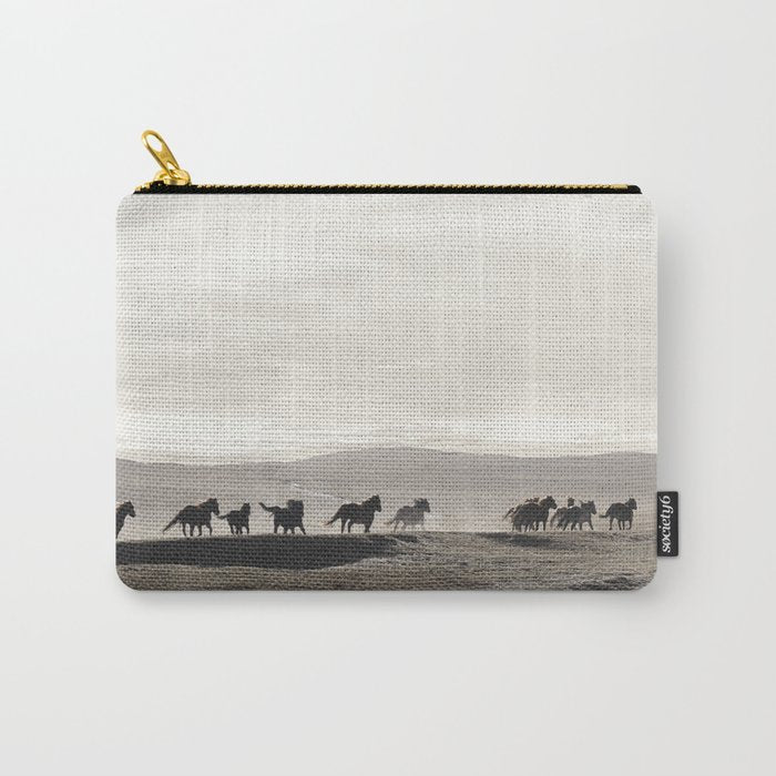 Horses on the Dunes Carry All Pouch Gallery Image 1