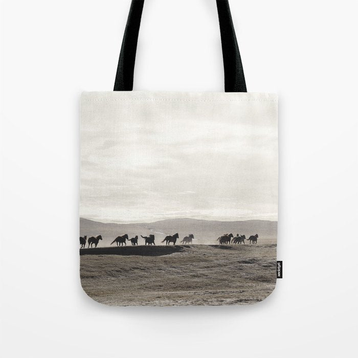Horses on the Dunes Tote Bag Gallery Image 1