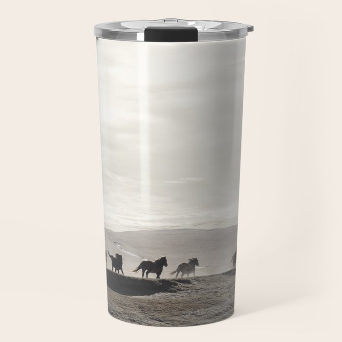 Horses on the Dunes Travel Mug Gallery Image 1