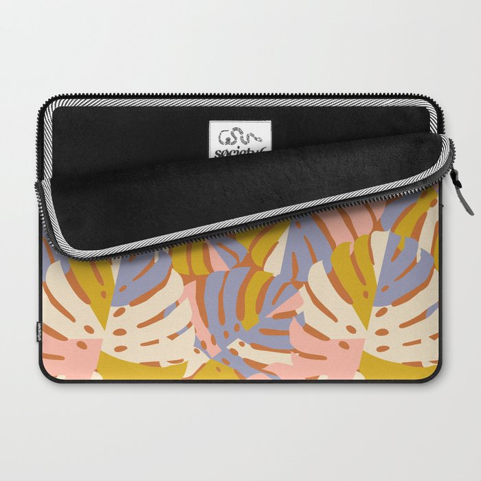 Color Block Monstera Pink + Lavender Laptop Sleeve Gallery Image 2