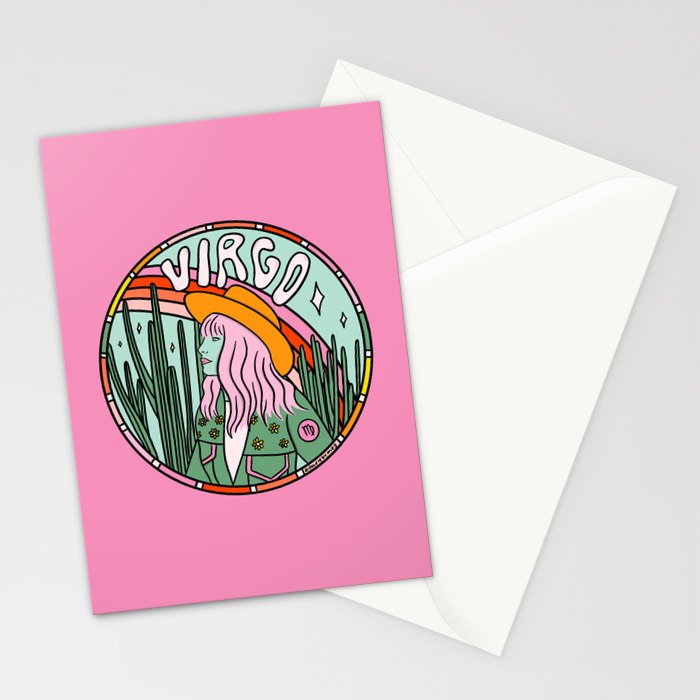 Virgo Cowgirl Stationery Card Gallery Image 2