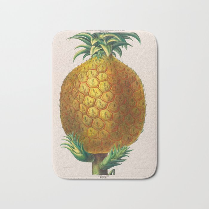 Pineapple from "Flore dâAmÃ©rique" by Ãtienne Denisse, 1840s Bath Mat Gallery Image 1