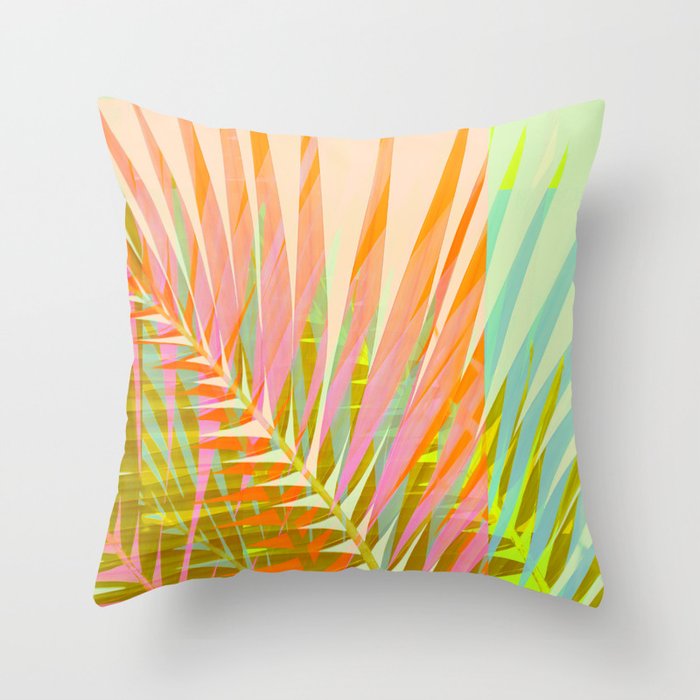 Modern Tropical Print - Sun Burn #4 Throw Pillow Gallery Image 1