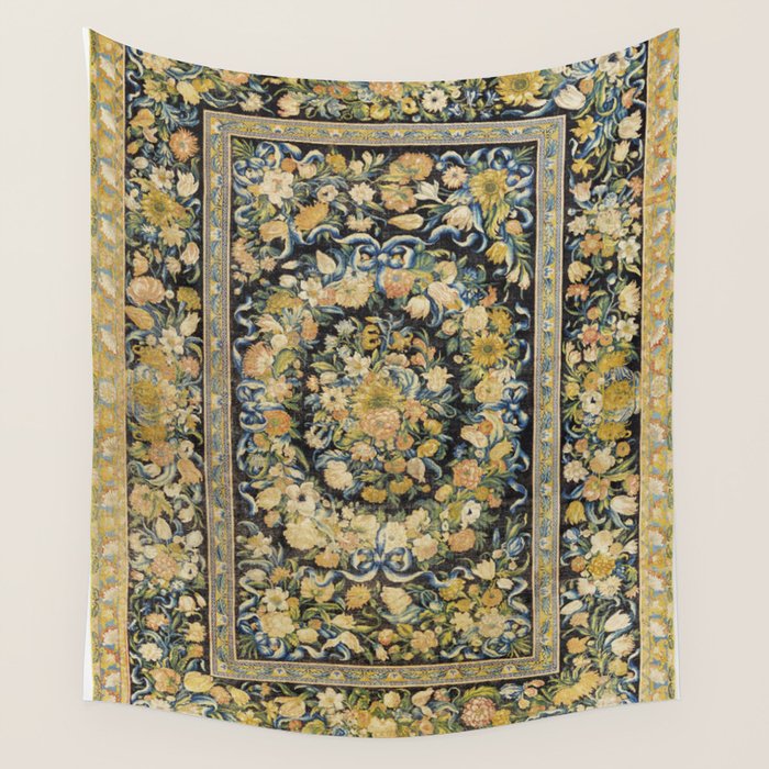 Louis XIV Savonnerie French Floral Carpet Print Wall Tapestry Gallery Image 4