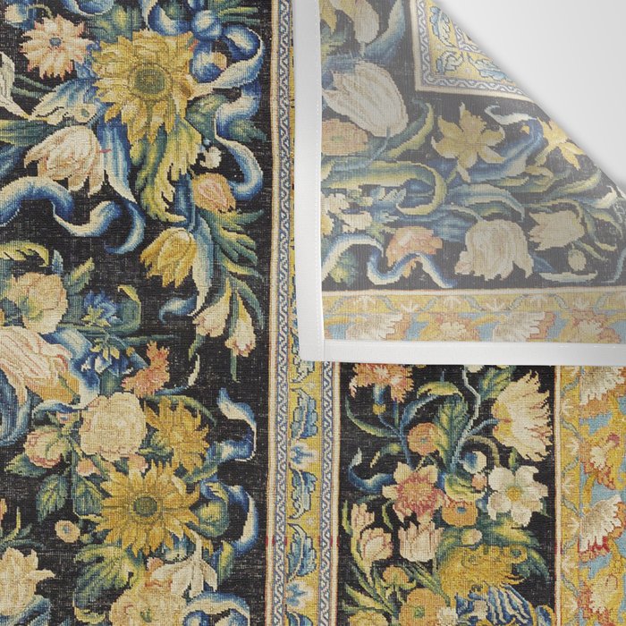 Louis XIV Savonnerie French Floral Carpet Print Wall Tapestry Gallery Image 3
