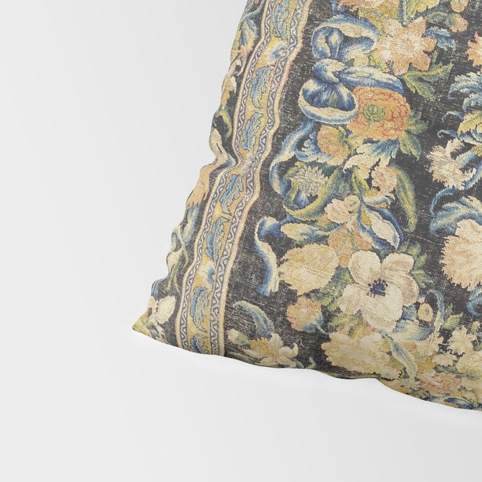 Louis XIV Savonnerie French Floral Carpet Print Pillow Sham Gallery Image 4