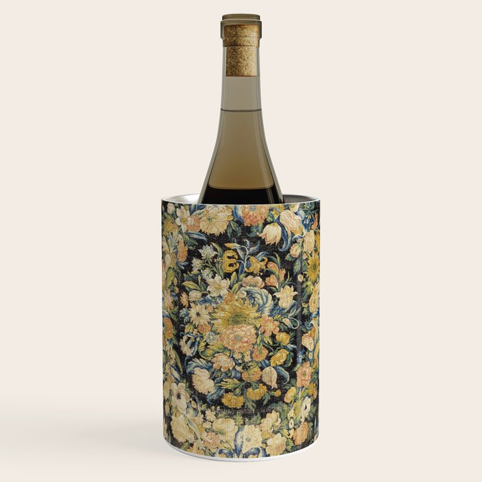 Louis XIV Savonnerie French Floral Carpet Print Wine Chiller Gallery Image 1