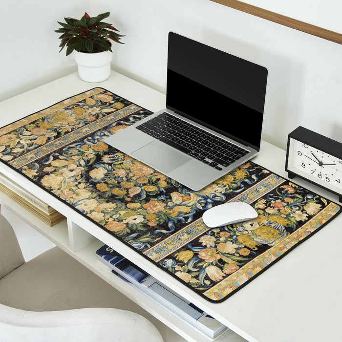 Louis XIV Savonnerie French Floral Carpet Print Desk Mat Gallery Image 2