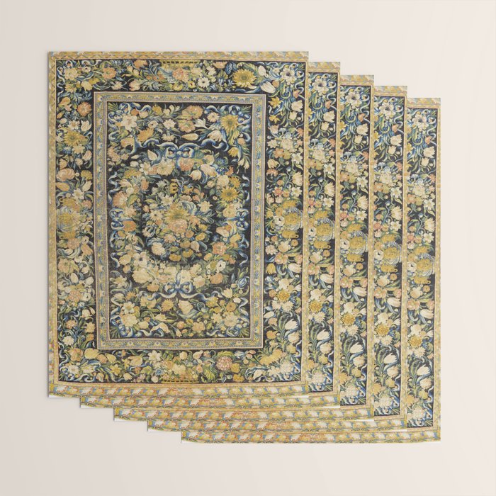 Louis XIV Savonnerie French Floral Carpet Print Wrapping Paper Gallery Image 3