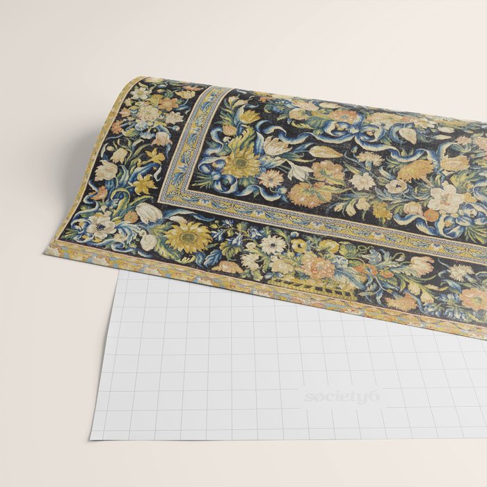 Louis XIV Savonnerie French Floral Carpet Print Wrapping Paper Gallery Image 2