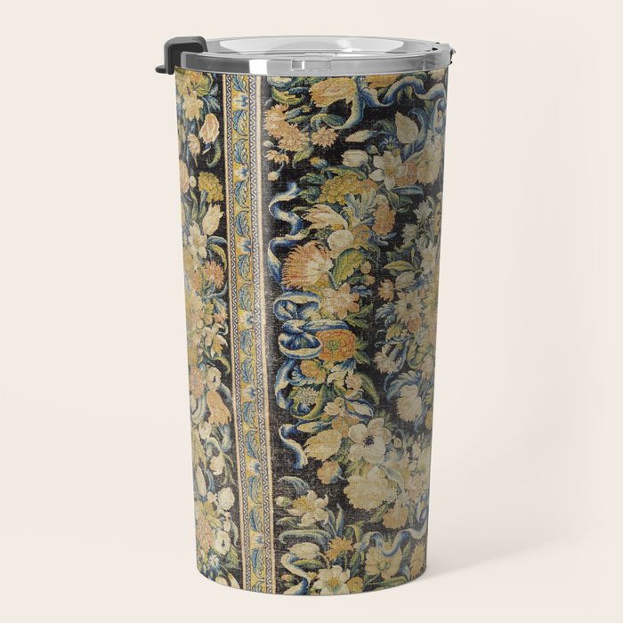 Louis XIV Savonnerie French Floral Carpet Print Travel Mug Gallery Image 3