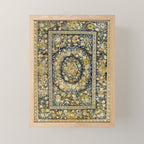 Louis XIV Savonnerie French Floral Carpet Print Mini Art Print Gallery Image 1