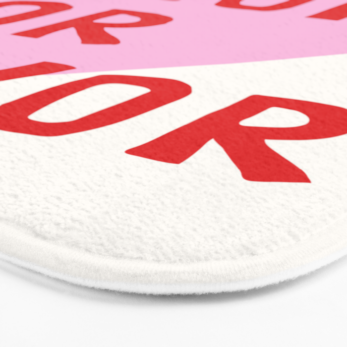 More Amor Por Favor in Pink and Red Bath Mat Gallery Image 3