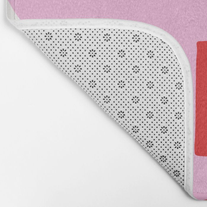 More Amor Por Favor in Pink and Red Bath Mat Gallery Image 2