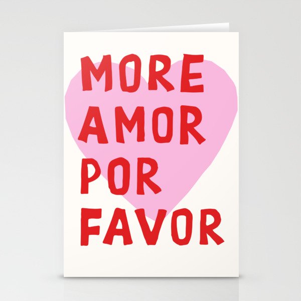 More Amor Por Favor in Pink and Red Stationery Card Gallery Image 2