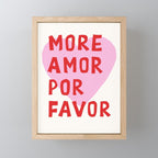 More Amor Por Favor in Pink and Red Mini Art Print Gallery Image 1