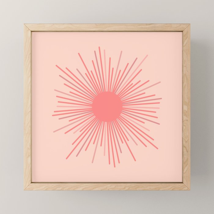 Pink Sun Mini Art Print Gallery Image 1