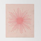 Pink Sun Throw Blanket Gallery Image 2