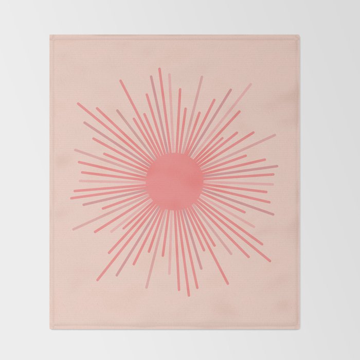 Pink Sun Throw Blanket Gallery Image 2