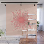 Pink Sun Wall Mural Gallery Image 1
