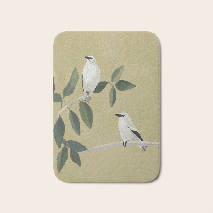 Minimalist Birds On Branch Bath Mat Gallery Image 1