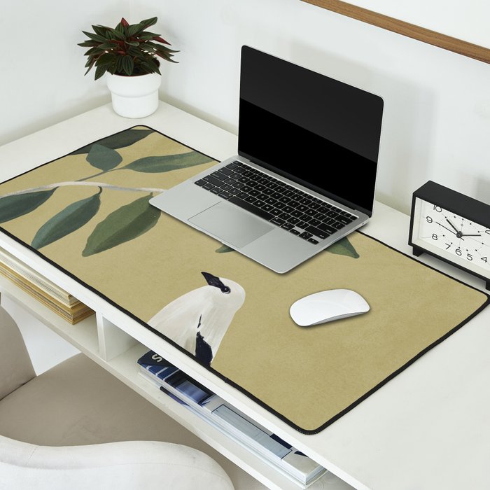 Minimalist Birds On Branch Desk Mat Gallery Image 2