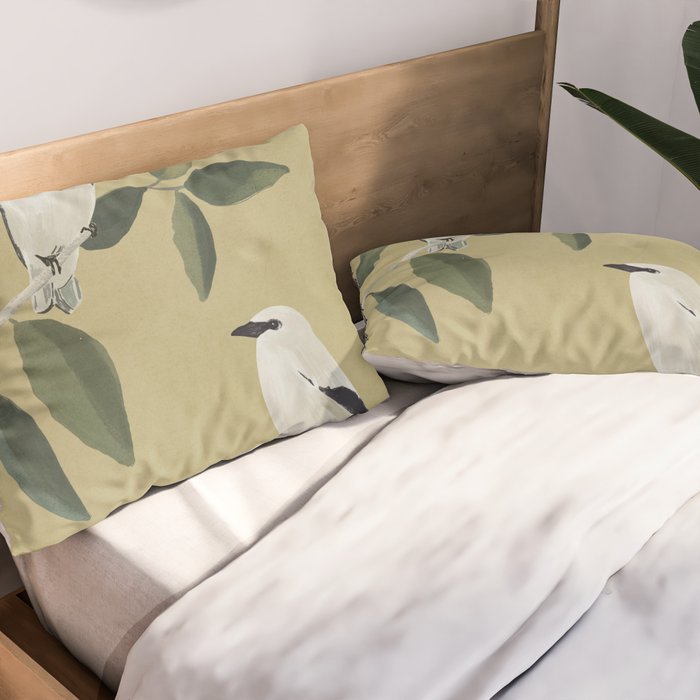 Minimalist Birds On Branch Pillow Sham Gallery Image 2