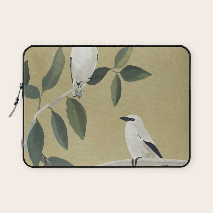 Minimalist Birds On Branch Laptop Sleeve Gallery Image 1