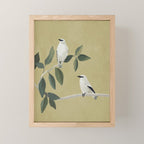 Minimalist Birds On Branch Mini Art Print Gallery Image 1