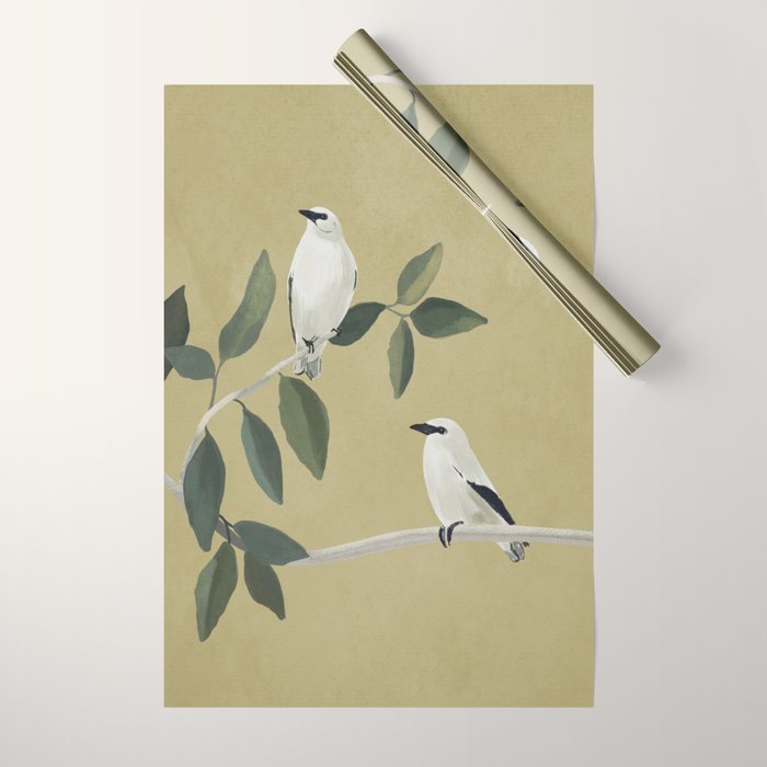 Minimalist Birds On Branch Wrapping Paper Gallery Image 1