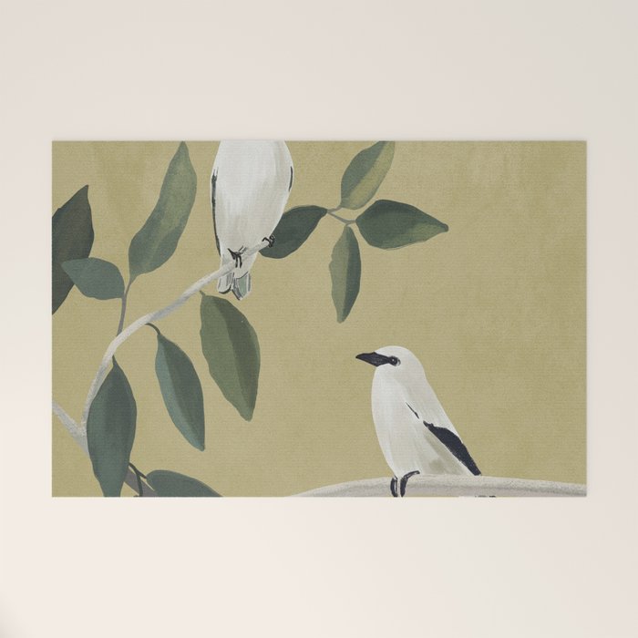 Minimalist Birds On Branch Welcome Mat Gallery Image 1