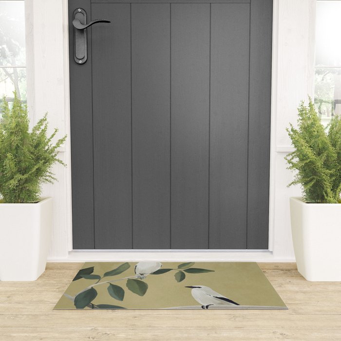 Minimalist Birds On Branch Welcome Mat Gallery Image 3