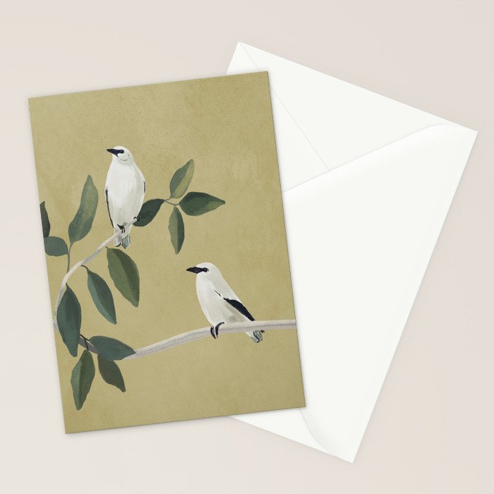 Minimalist Birds On Branch Stationery Card Gallery Image 2