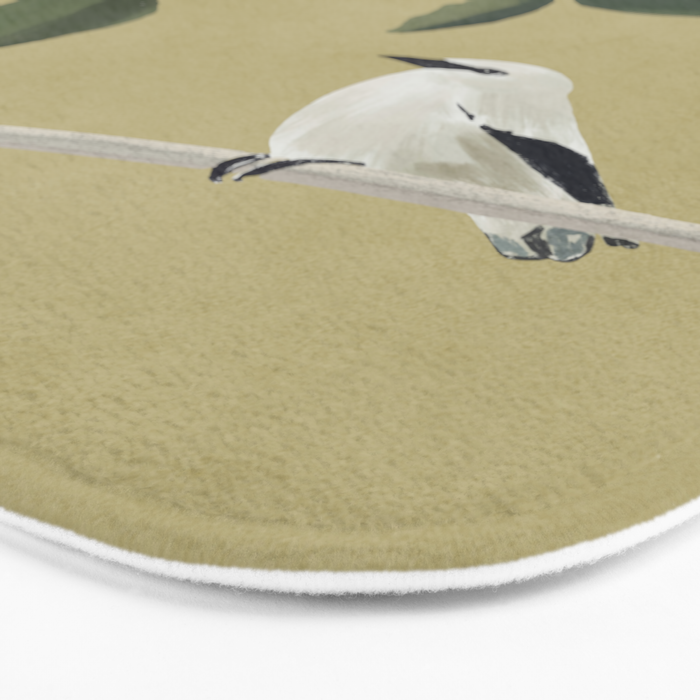Minimalist Birds On Branch Bath Mat Gallery Image 3