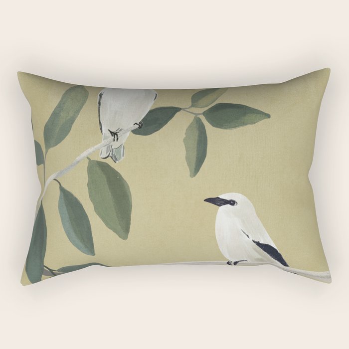 Minimalist Birds On Branch Rectangular Pillow Gallery Image 2