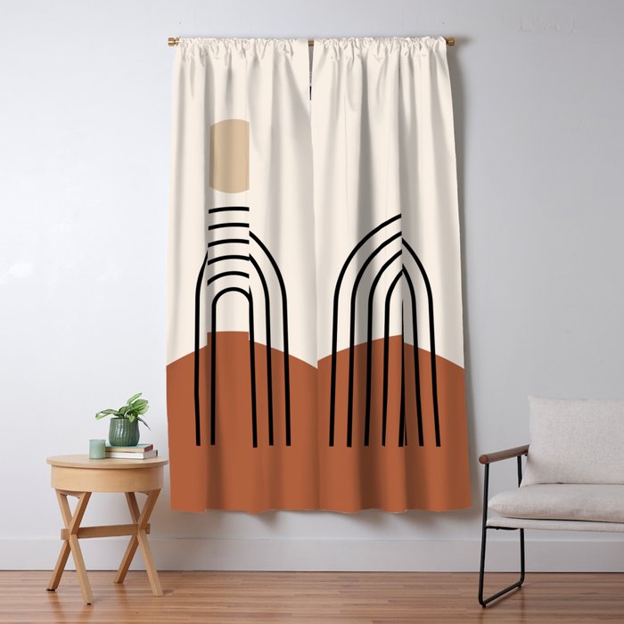 Abstraction_SUN_LINE_BOHEMIAN_LANDSCAPE_POP_ART_1129B Window Curtain Gallery Image 5