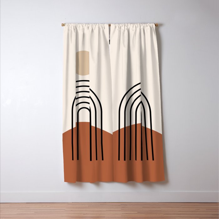 Abstraction_SUN_LINE_BOHEMIAN_LANDSCAPE_POP_ART_1129B Window Curtain Gallery Image 3