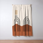 Abstraction_SUN_LINE_BOHEMIAN_LANDSCAPE_POP_ART_1129B Window Curtain Gallery Image 3