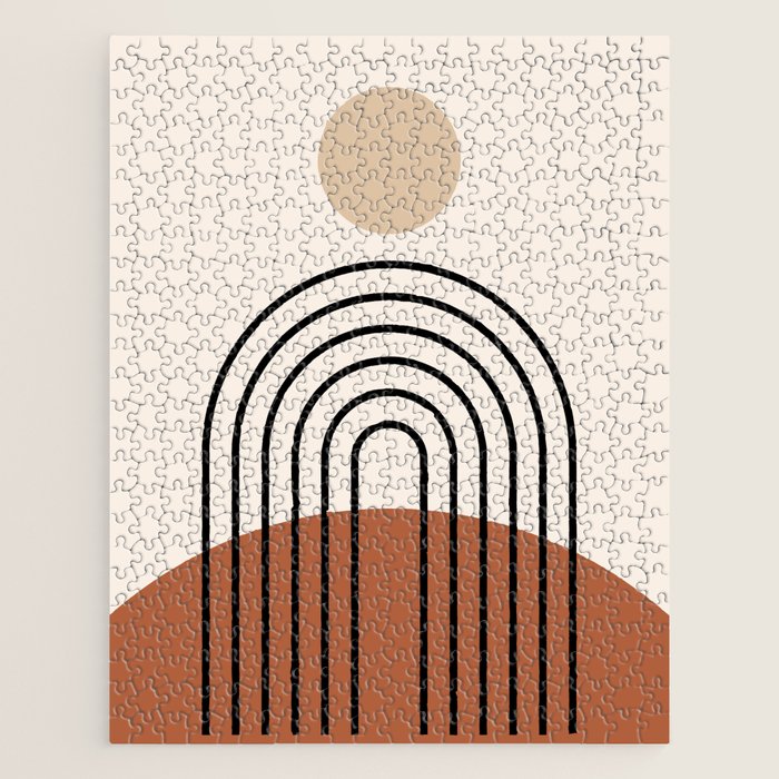Abstraction_SUN_LINE_BOHEMIAN_LANDSCAPE_POP_ART_1129B Jigsaw Puzzle Gallery Image 1