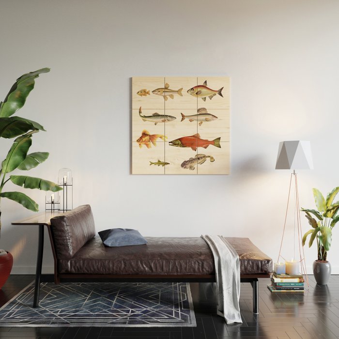 Fishing Line Wood Wall Art Gallery Image 2