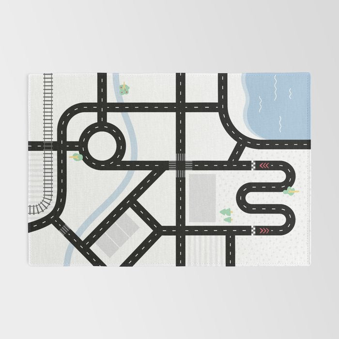 Children's play rug // City â minimal Rug Gallery Image 2