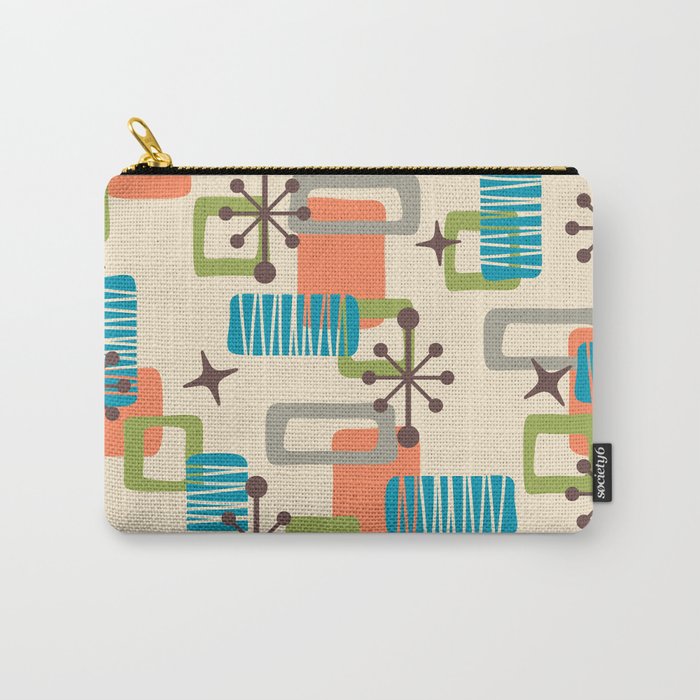Mid Century Modern Atomic Decoration 243 Kitsch Carry All Pouch Gallery Image 1