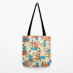 Mid Century Modern Atomic Decoration 243 Kitsch Tote Bag Gallery Image 2