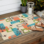 Mid Century Modern Atomic Decoration 243 Kitsch Outdoor Rug Gallery Image 2