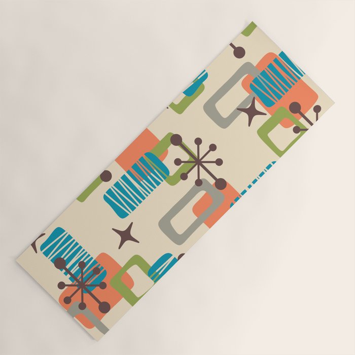 Mid Century Modern Atomic Decoration 243 Kitsch Yoga Mat Gallery Image 1