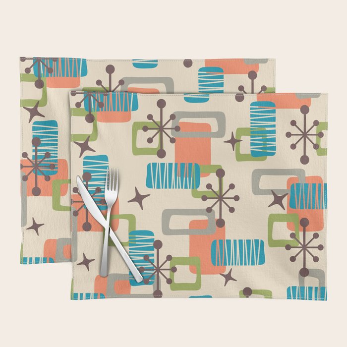 Mid Century Modern Atomic Decoration 243 Kitsch Placemat Gallery Image 1