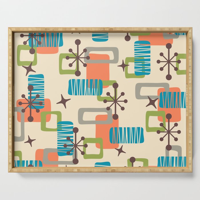 Mid Century Modern Atomic Decoration 243 Kitsch Serving Tray Gallery Image 1